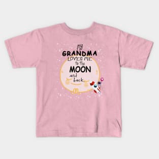 My Grandma Loves Me Kids T-Shirt